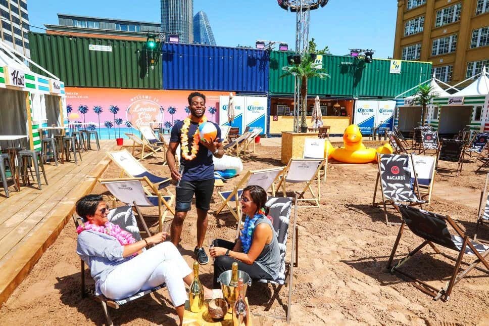 A Summer Splash at London City Beach: Celebrating Success at the Fintech Company's Extravaganza