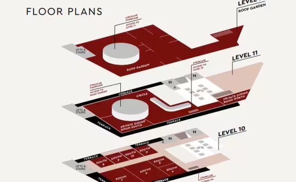 Rose Court Full Floor Plan London Summer Party Venue